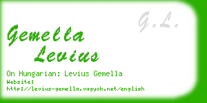 gemella levius business card